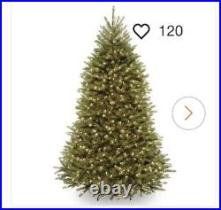 National Tree Company Pre-Lit Tree, Dunhill Fir, Dual Color LED Lights, 7 Feet