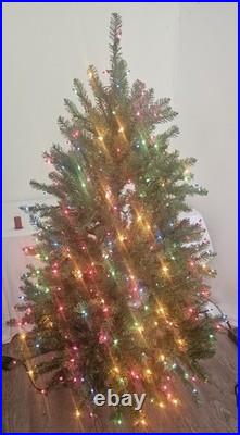 National Tree Dunhill Fir Pre-lit Tree with 450 Multicolor Lights, 4.5 Feet
