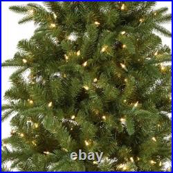 National Tree Pre-Lit Feel Real 7.5' Pacific Pine Christmas Tree with Stand New