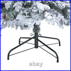 Nearly Natural 7ft Flocked Montana Spruce Christmas Tree 400 LED Lights