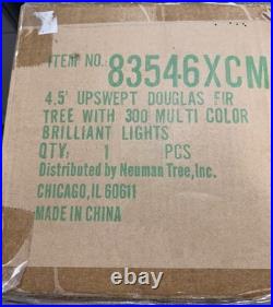 New 4.5-ft NEUMAN Pre-lighted Artificial Christmas Tree, Upswept Douglas Fir