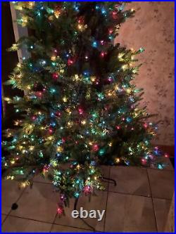 New Bethlehem Lights 7.5' Sequoia Multicolor LED Full Profile Christmas Tree