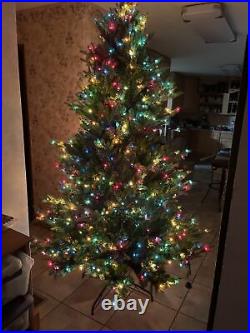 New Bethlehem Lights 7.5' Sequoia Multicolor LED Full Profile Christmas Tree