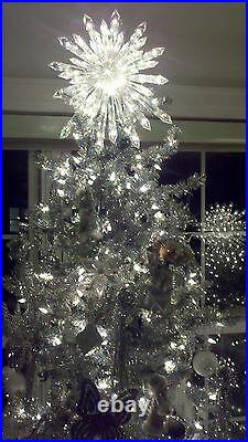 New CHRISTMAS GIANT PRELIT TREE TOPPER STAR STUNNING 50 random sparkle lights