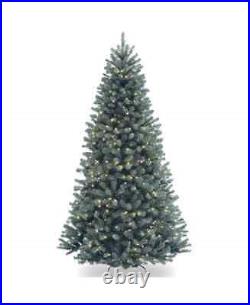 New Nationaltree Company 7' North Valley Blue Spruce Hinged Tree 550 Clear Light