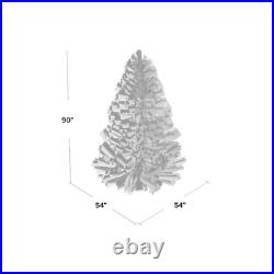 North Valley 90'' Lighted Artificial Spruce Christmas Tree