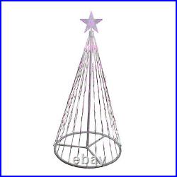 Northlight 4' LED Lighted Show Cone Christmas Tree Outdoor Decoration Pink