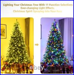 OPEN BOX 8 ft Pre-Lit Artificial Christmas Tree with White Lights and Stand