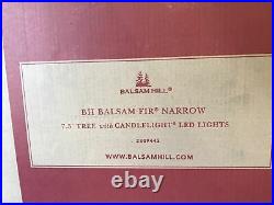 Open Box Balsam Hill Balsam Fir Narrow 7.5' Tree with Candlelight LED Lights