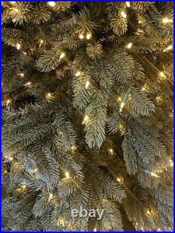 Open Box Balsam Hill Vermont White Spruce 7.5' Tree with Candlelight LED Lights