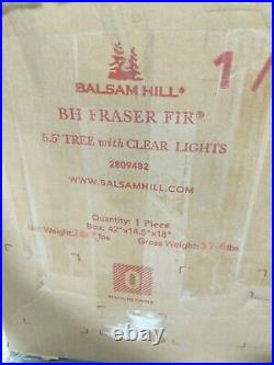 Open Box Defect Top Lights Balsam Hill Fraser Fir 5.5' Tree wth Clear LED Lights
