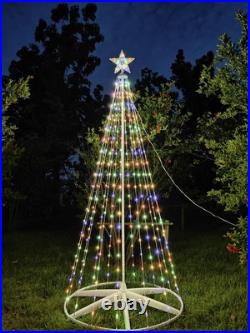 Outdoor APP Control Christmas Tree for Yard 328 LED Cone Tall Artificial Flag