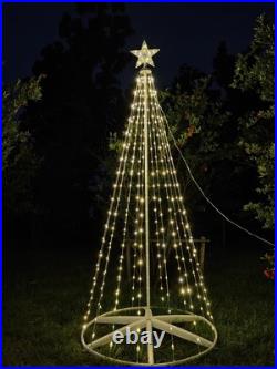 Outdoor APP Control Christmas Tree for Yard 328 LED Cone Tall Artificial Flag