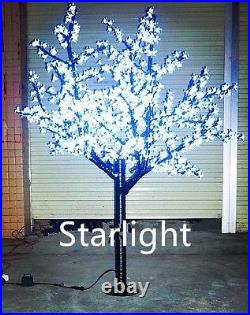 Outdoor LED Christmas Light Cherry Blossom Tree Holiday Decor 864 LEDs 6ft White