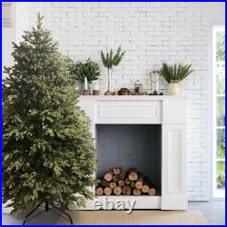 PVC Pre-Lit Artificial Xmas Christmas Tree Holiday Green 6 Feet LED Lights Decor