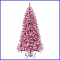 Perfect Holiday 6.5ft Pre-lit Light Pink Christmas Tree with 400 LED, Dia 41