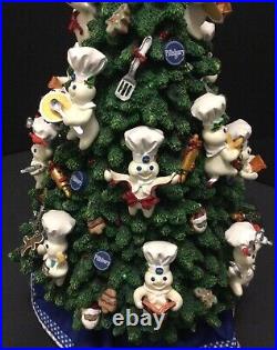 Pillsbury Doughboy 2002 Danbury Mint WORKING Lighted CHRISTMAS Tree
