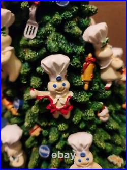 Pillsbury Doughboy DANBURY MINT Lighted CHRISTMAS Tree 2002, Works