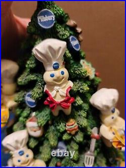 Pillsbury Doughboy DANBURY MINT Lighted CHRISTMAS Tree 2002, Works