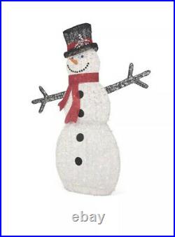 Polar Wishes 72 in. Life Size Christmas Snowman Yard Decoration with LED Lights