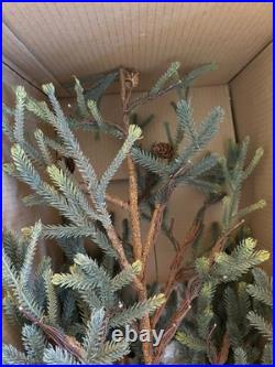 Pottery Barn XL Lit Potted Pine Tree Stately 60 5' Height Burlap Bottom EUC