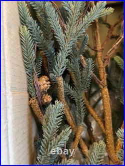 Pottery Barn XL Lit Potted Pine Tree Stately 60 5' Height Burlap Bottom EUC