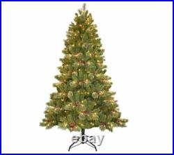 Pre-Lit 7.5 ft. Cashmere Cone and Berry Decorated Christmas Tree with 550 Lights