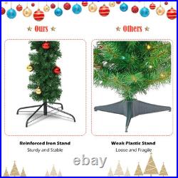 Pre-Lit Artificial Cactus Christmas Tree LED Lights Ball Ornaments Decor