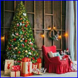 Pre-Lit Artificial Christmas Tree 6ft with 300 Clear Incandescent Mini Lights