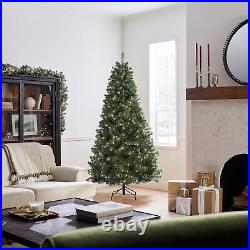 Pre-Lit Artificial Christmas Tree, Green, North Valley Spruce, White Lights, 7 Feet Pre-Lit Artificial Christmas Tree, Green, North Valley Spruce, White Lights, 7 Feet
