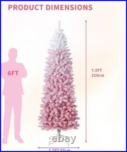 Pre-Lit Artificial Christmas Tree UL Listed 230 Dual White Lights, Branch Tips