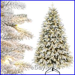Pre-Lit Artificial Christmas Tree with LED Lights Pencil Fir Realistic 6ft