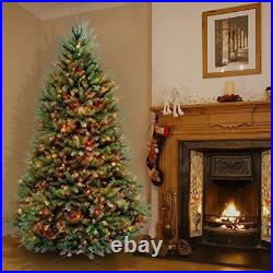 Pre-Lit Artificial Full Christmas Tree, Green, Dunhill Fir, Multicolor Lights 6.5