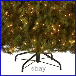 Pre-Lit Artificial Full Christmas Tree, Green, Dunhill Fir, White Lights, Inc
