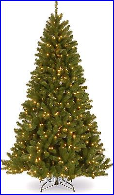 Pre-Lit Artificial Full Christmas Tree, Green, North Valley Spruce, White Lights