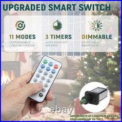 Pre-Lit Aspen Fir Artificial Christmas Tree 6.5ft with Remote, Layered Christ