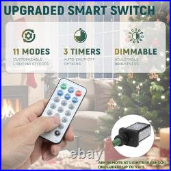 Pre-Lit Aspen Fir Artificial Christmas Tree 6.5ft with Remote, Layered Christ