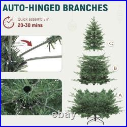 Pre-Lit Aspen Fir Artificial Christmas Tree 6.5ft with Remote, Layered Christ