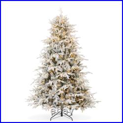Pre-Lit Aspen Fir Artificial Christmas Tree White & Multicolored Lights withStand