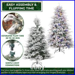 Pre-Lit Aspen Fir Artificial Christmas Tree White & Multicolored Lights withStand