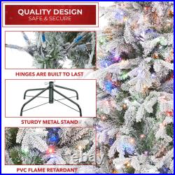 Pre-Lit Aspen Fir Artificial Christmas Tree White & Multicolored Lights withStand