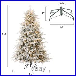 Pre-Lit Aspen Fir Artificial Christmas Tree White & Multicolored Lights withStand