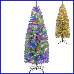Pre-Lit Blue Artificial Christmas Tree Slim with 9 Lighting Modes Pre-Lit Blue Artificial Christmas Tree Slim with 9 Lighting Modes