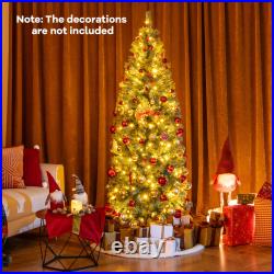 Pre-Lit Blue Artificial Christmas Tree Slim with 9 Lighting Modes Pre-Lit Blue Artificial Christmas Tree Slim with 9 Lighting Modes