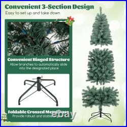 Pre-Lit Blue Artificial Christmas Tree Slim with 9 Lighting Modes Pre-Lit Blue Artificial Christmas Tree Slim with 9 Lighting Modes
