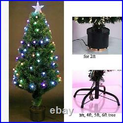 Pre Lit Christmas Tree LED Fibre Optic Lights Up Xmas Home Decorations Berries
