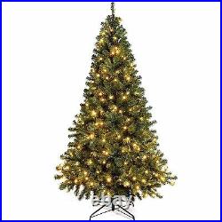 Pre-Lit Christmas Tree Warm White LED Lights Canadian Green Spruce 6FT&7FT