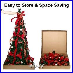 Pre-Lit Christmas Tree with LED Lights Quick Set-up Pop Up Xmas Tree 6ft/6.5ft Pre-Lit Christmas Tree with LED Lights Quick Set-up Pop Up Xmas Tree 6ft/6.5ft