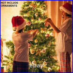 Pre Lit Christmas Trees 7.5 ft 600 LED Warm White 1350 Tips light not pre-strung