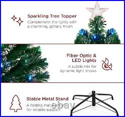 Pre-Lit Fiber Optic Artificial Pine Christmas Tree Multicolored LED Lights 7ft